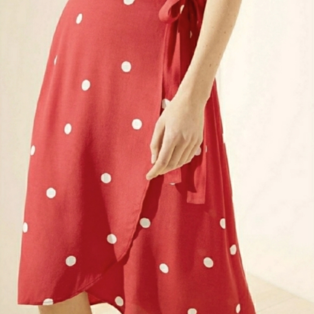 Polka Dot Wrap Skirt 00Petite